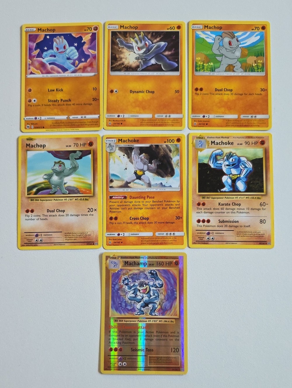 Pokemon Machop, Machoke, And Machamp Card